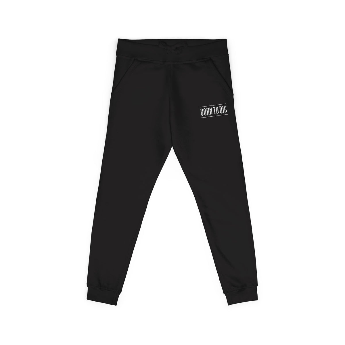 Pantaloni da jogging con logo floreale bianco a script | Pantaloni della tuta ricamati