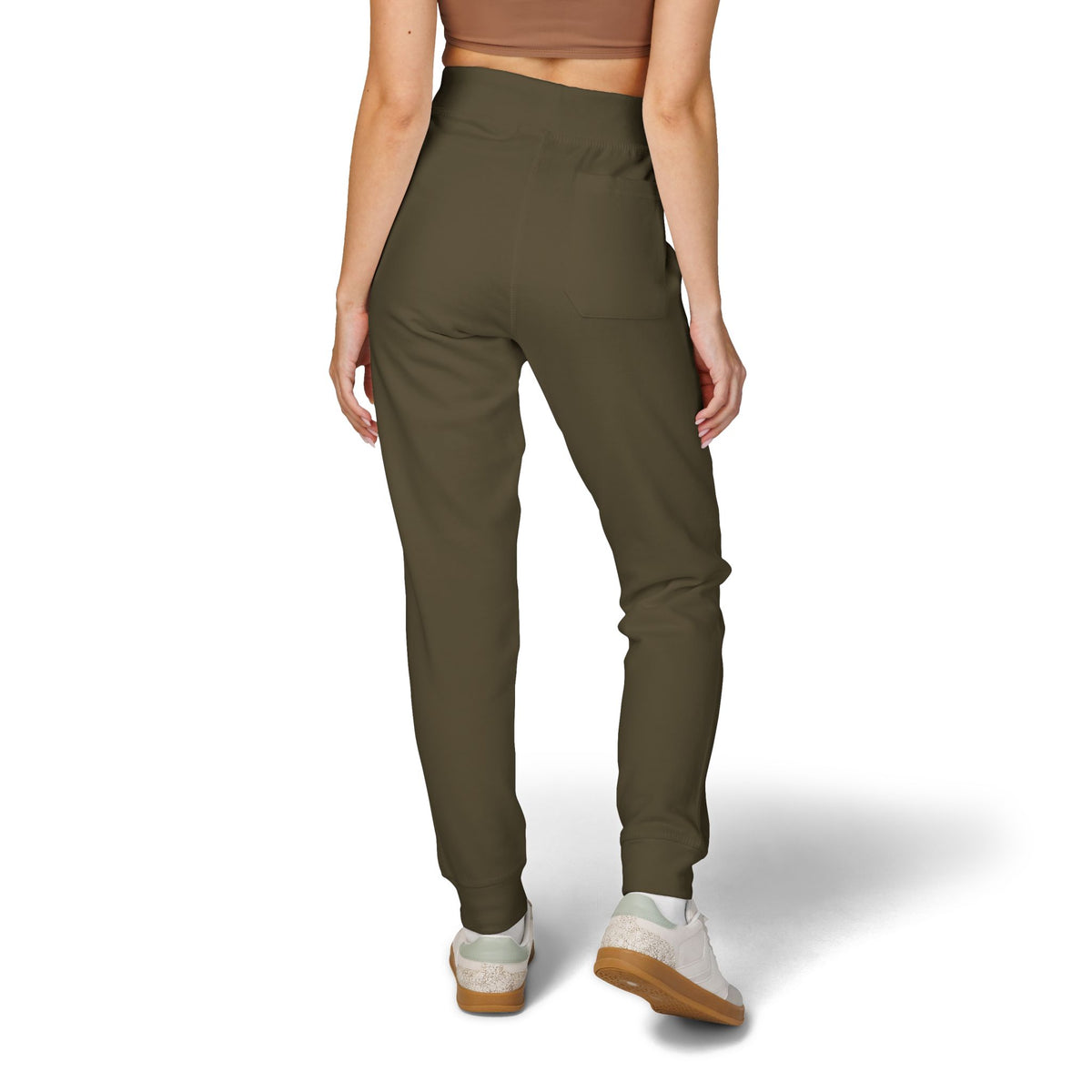Pantaloni da jogging con logo floreale bianco a script | Pantaloni della tuta ricamati