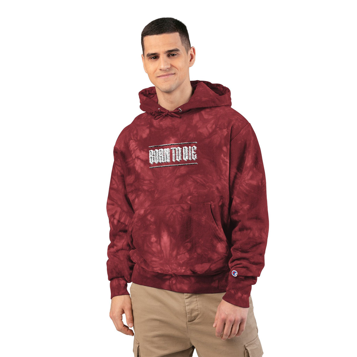 Felpa con cappuccio Don Diablo Logo | Nera ricamata tie-dye
