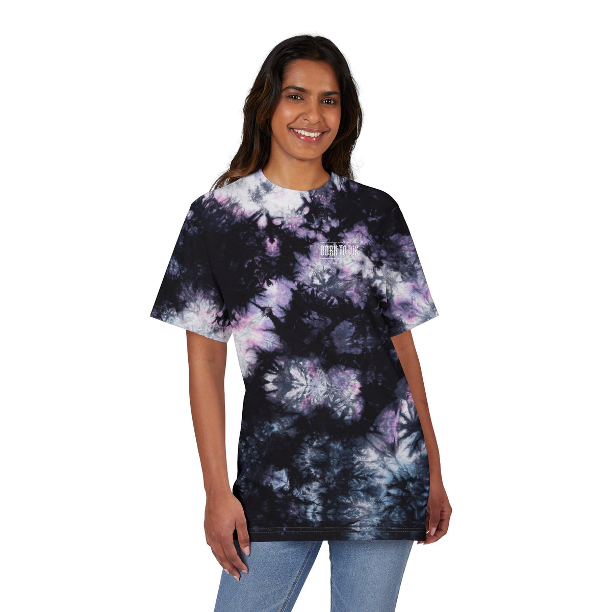 T-shirt Tie-Dye Spirale Arcobaleno | Logo Ricamato sul Petto