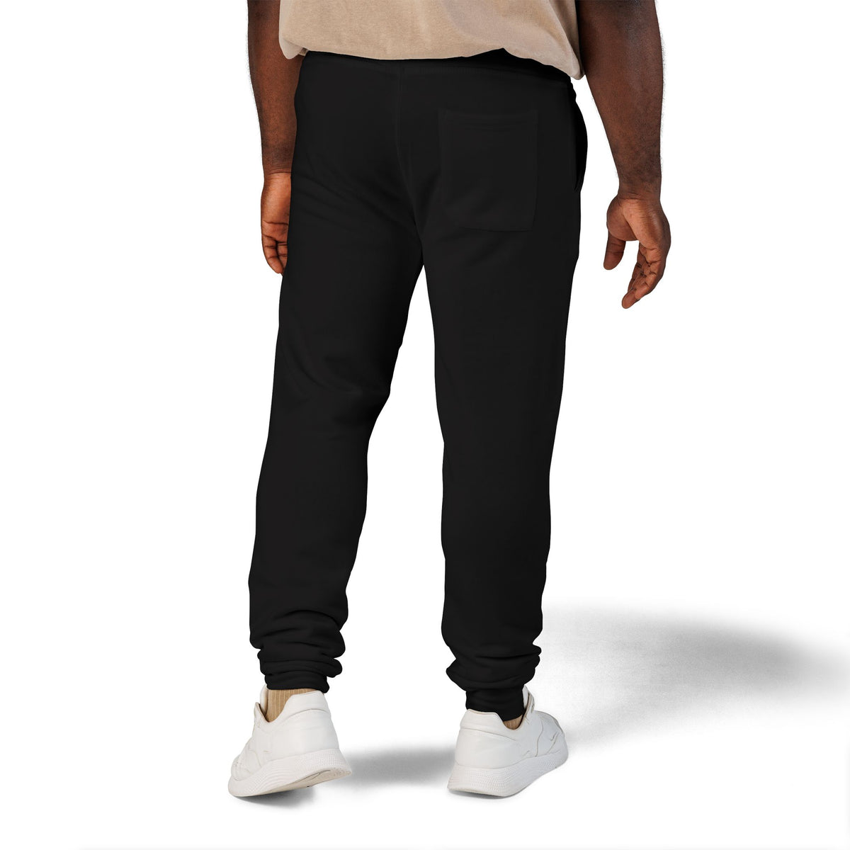 Pantaloni da jogging con logo floreale bianco a script | Pantaloni della tuta ricamati