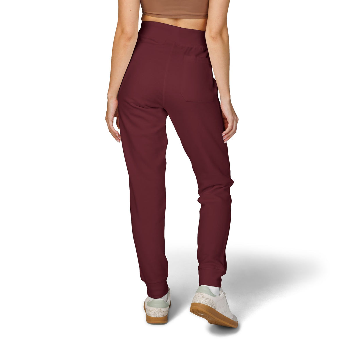 Pantaloni da jogging con logo floreale bianco a script | Pantaloni della tuta ricamati