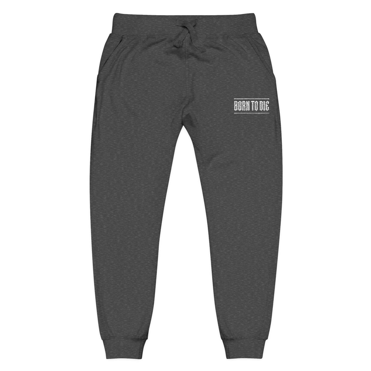 Pantaloni da jogging con logo floreale bianco a script | Pantaloni della tuta ricamati