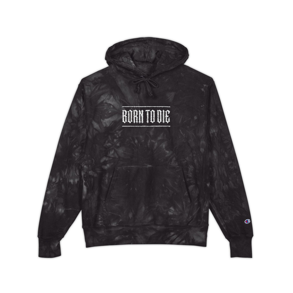 Felpa con cappuccio Don Diablo Logo | Nera ricamata tie-dye