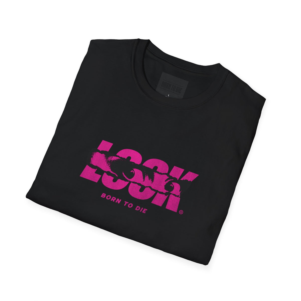 Look Graphic T-Shirt — "Look" Bold Pink Text Tee
