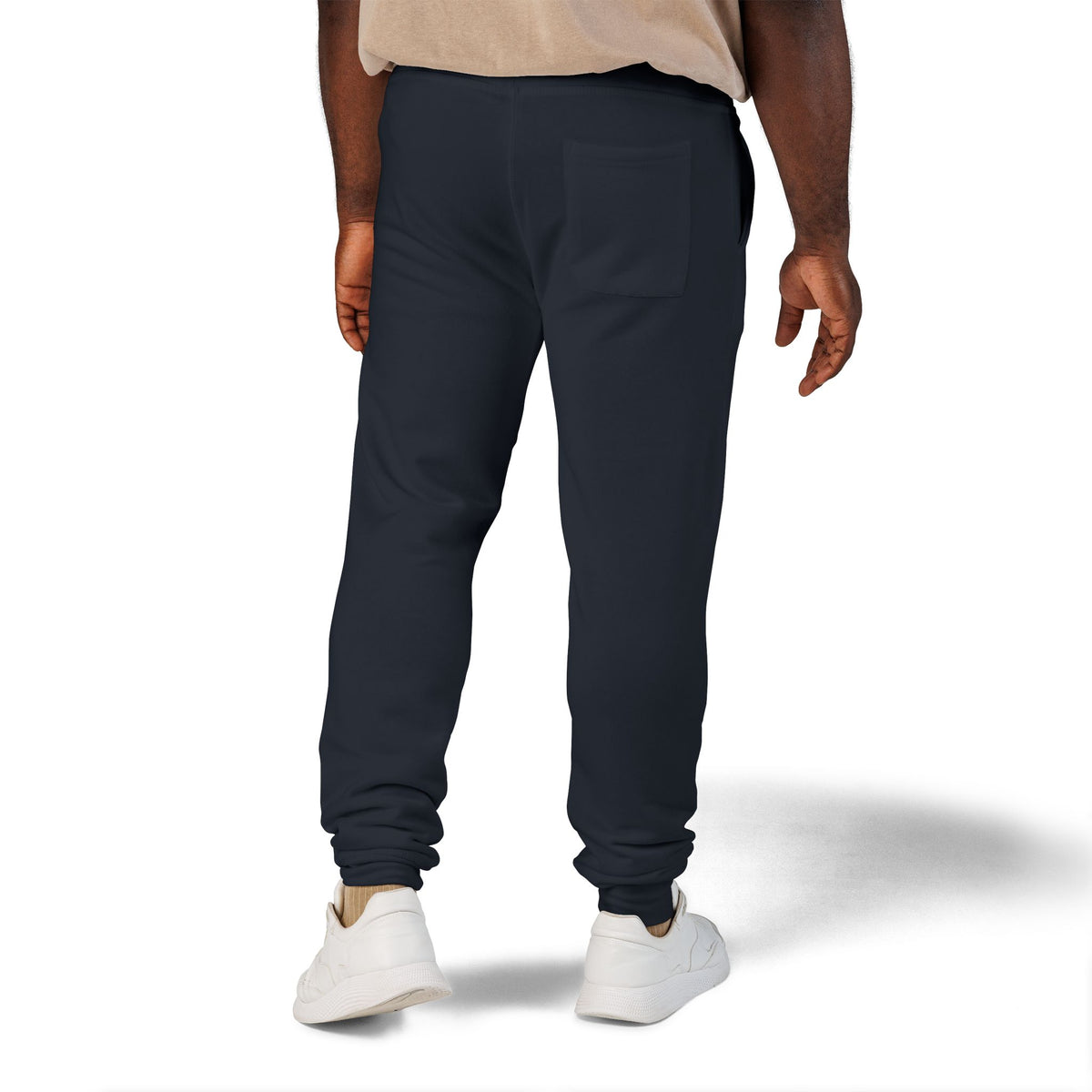 Pantaloni da jogging con logo floreale bianco a script | Pantaloni della tuta ricamati