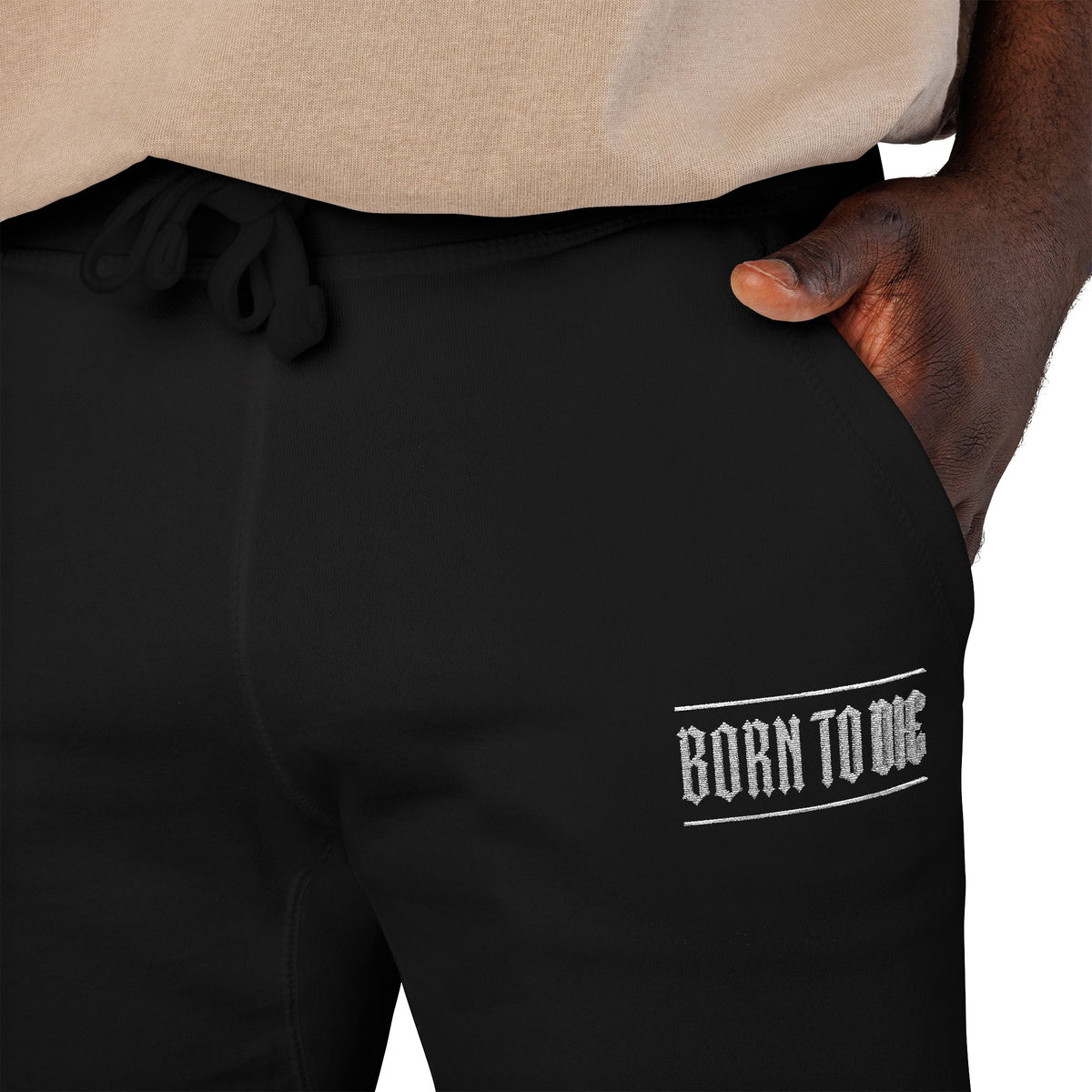 Pantaloni da jogging con logo floreale bianco a script | Pantaloni della tuta ricamati