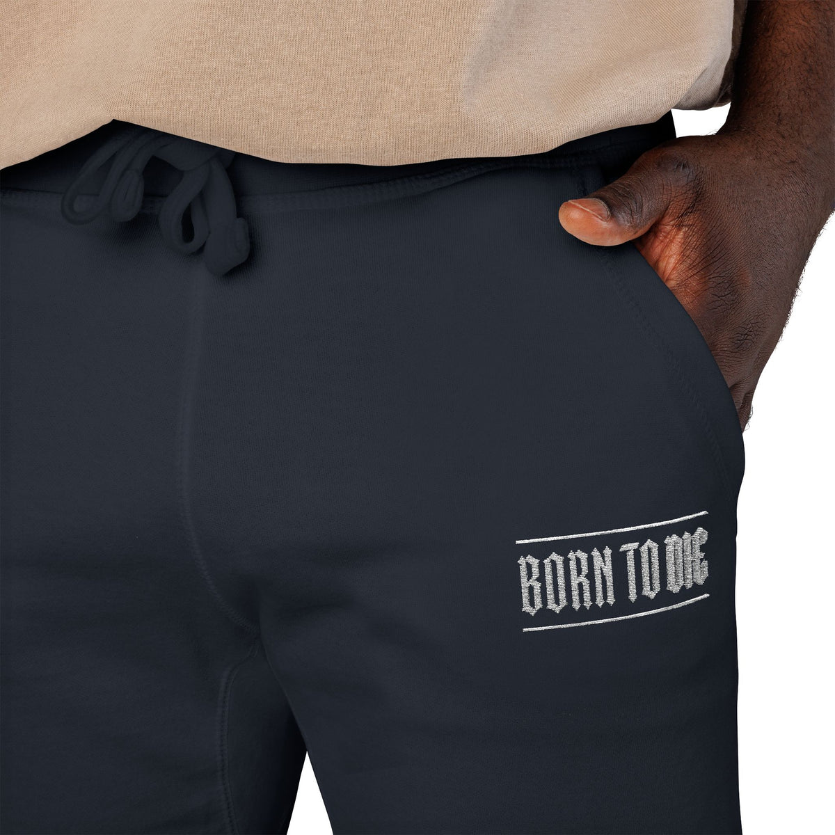 Pantaloni da jogging con logo floreale bianco a script | Pantaloni della tuta ricamati