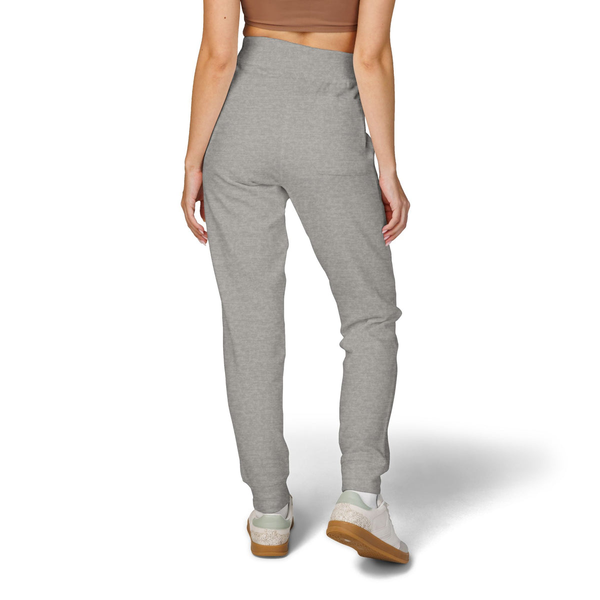 Pantaloni da jogging con logo floreale bianco a script | Pantaloni della tuta ricamati