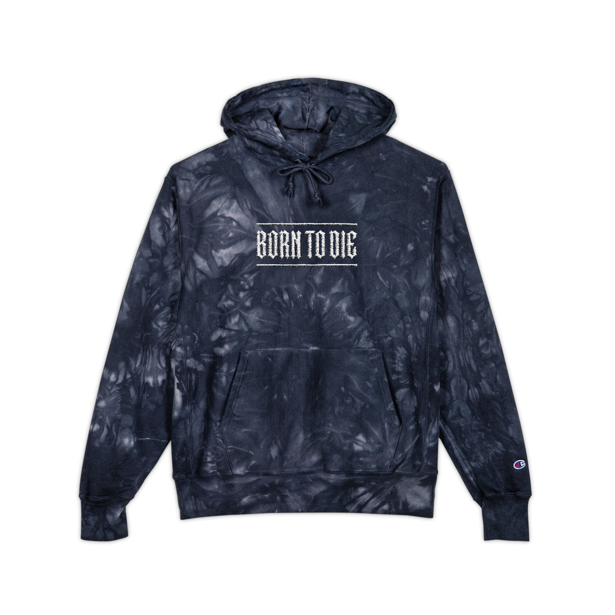 Felpa con cappuccio Don Diablo Logo | Nera ricamata tie-dye