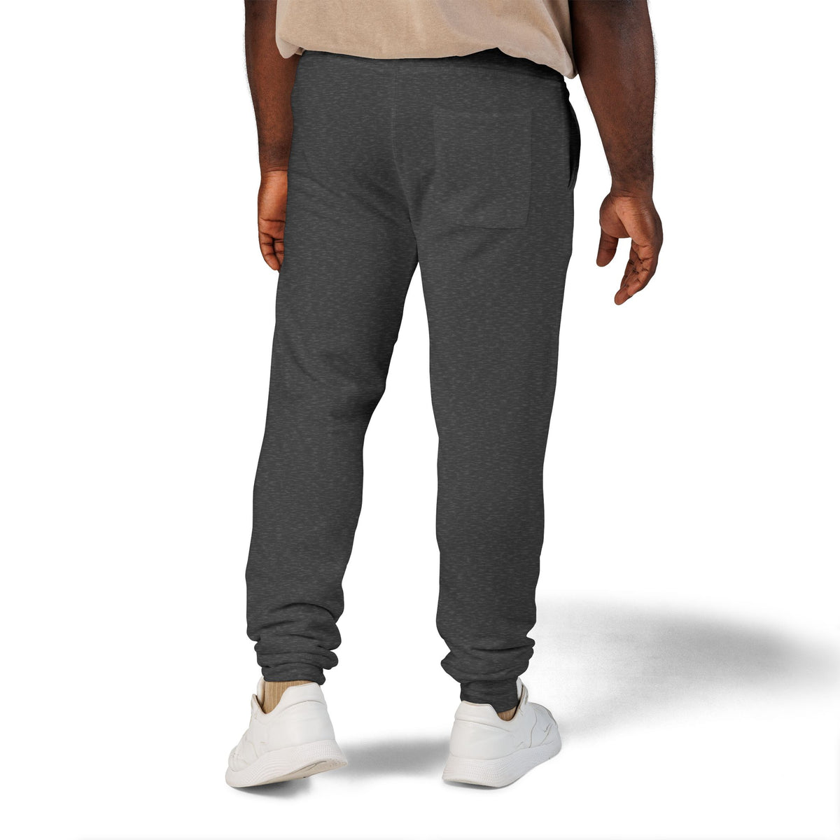 Pantaloni da jogging con logo floreale bianco a script | Pantaloni della tuta ricamati