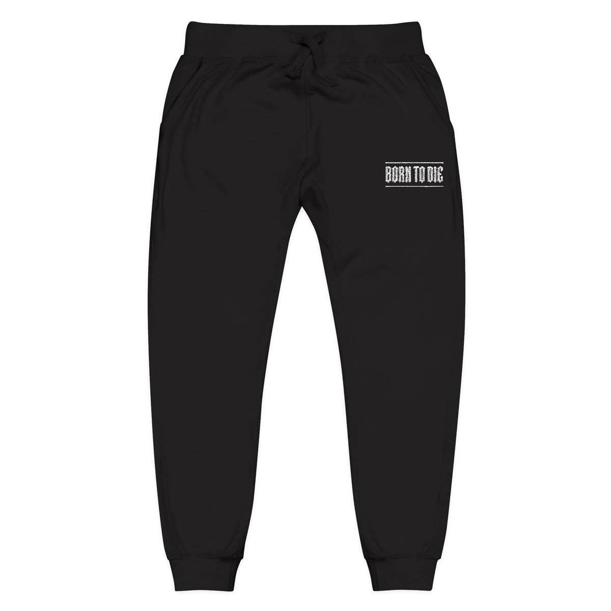Pantaloni da jogging con logo floreale bianco a script | Pantaloni della tuta ricamati