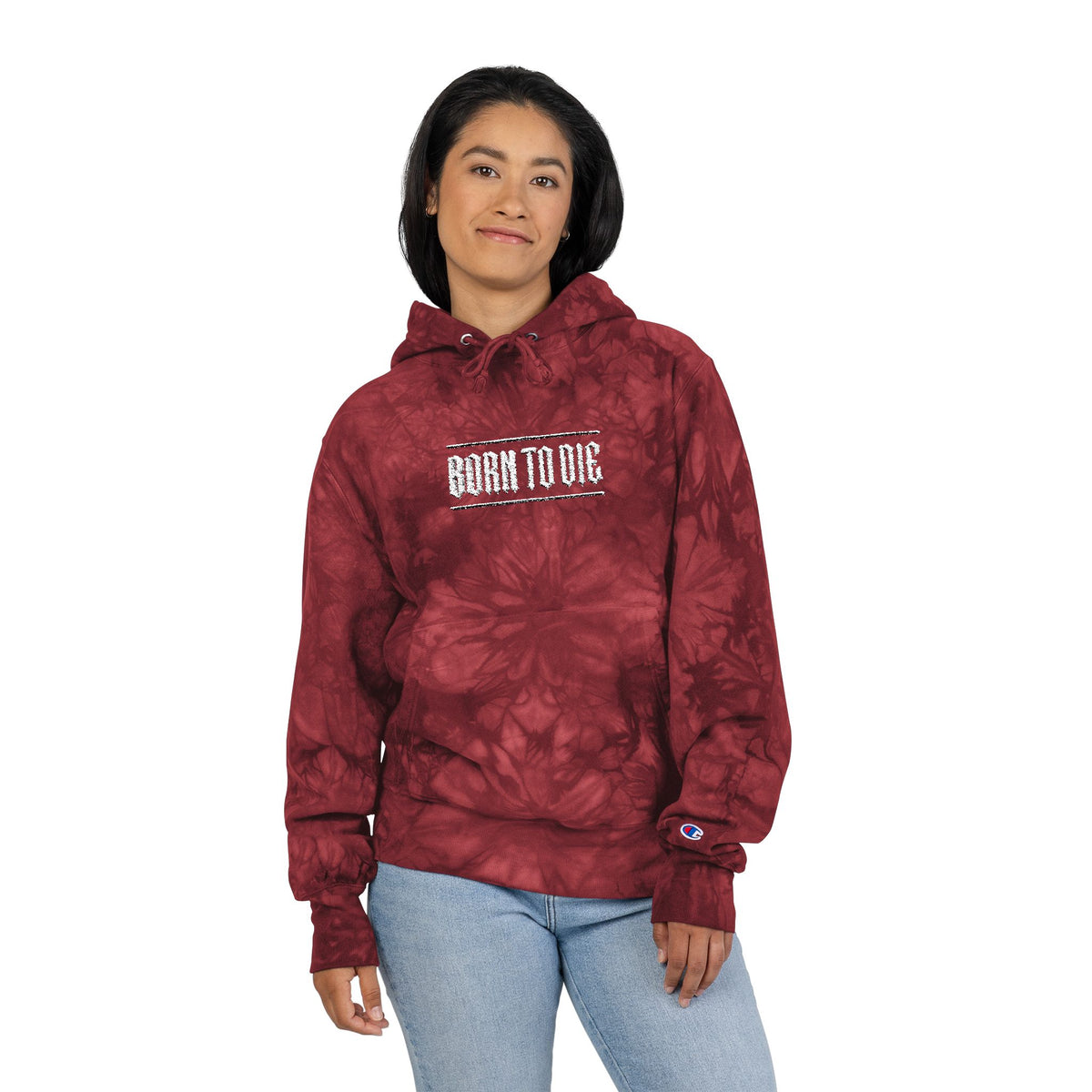 Felpa con cappuccio Don Diablo Logo | Nera ricamata tie-dye